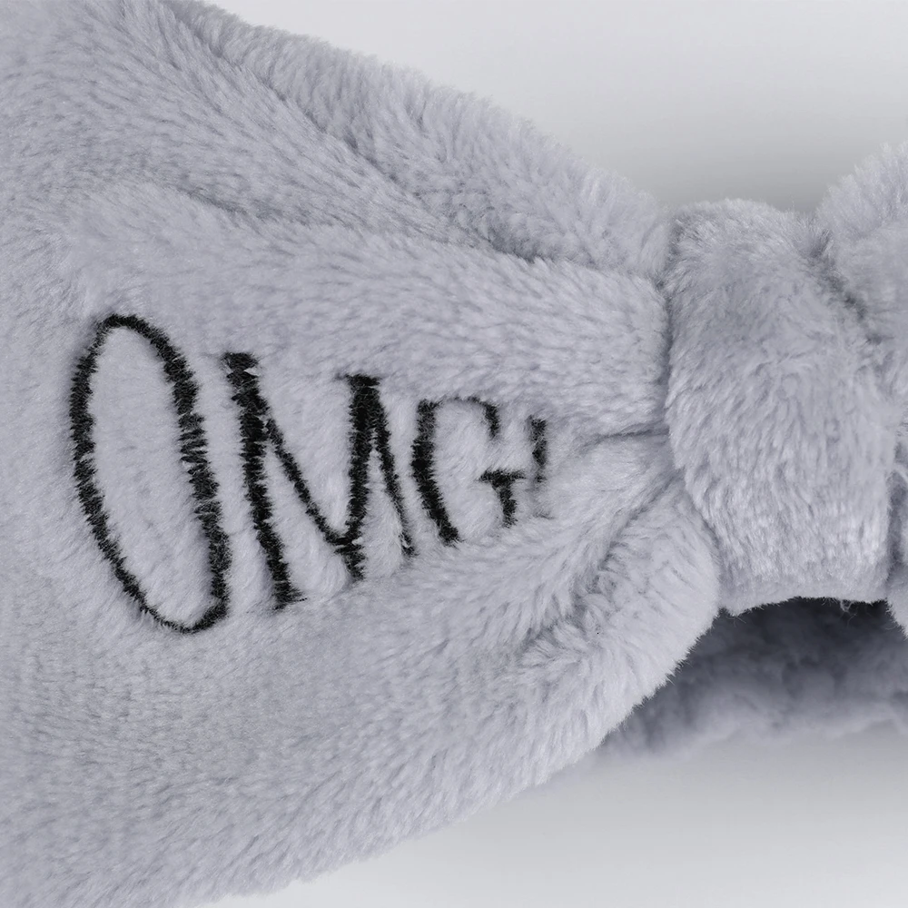 Новинка, с надписью «OMG», коралловый флис, для девочек, мягкий бант, лента для волос, милая заколка для волос, повязка для волос, стильные аксессуары