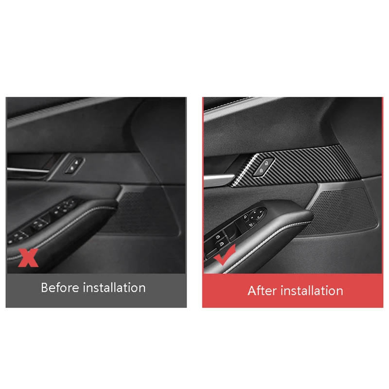 

Car Interior Door Handle Decoration Trim Frame Doors Bowl Handle for Mazda CX30 CX-30 2020 2021 Car Accessories