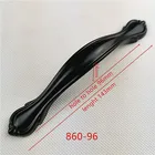 Черные ручки для шкафов из цинкового сплава, ручки для кухонных шкафов в американском стиле, ручки для ящиков, модная ручка для мебели 860-96