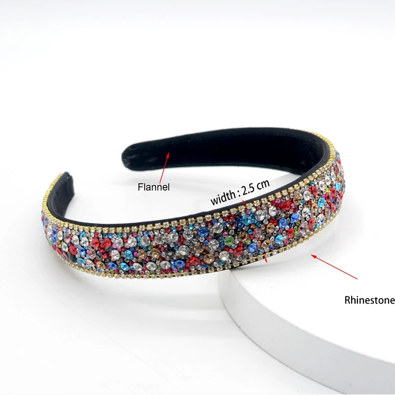 

1 Pcs Crystal Colorful Hair Band Fashion Headwear Girl Women Headwear Headband Hair Styling Tools Accessories