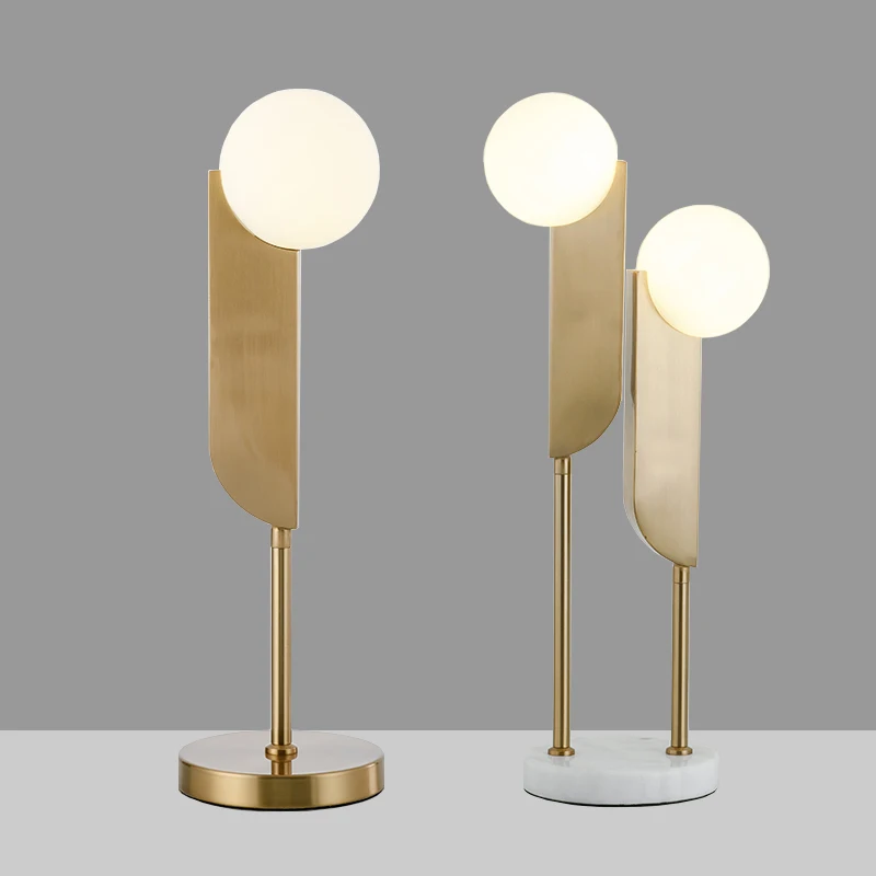 Современные стеклянные шариковые настольные лампы для спальни прикроватная