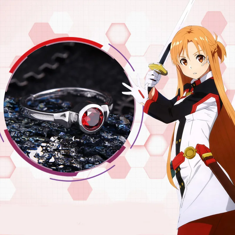 Новое роскошное кольцо Kirito для косплея аниме меч онлайн yuki Asuna SAO серебряное 925