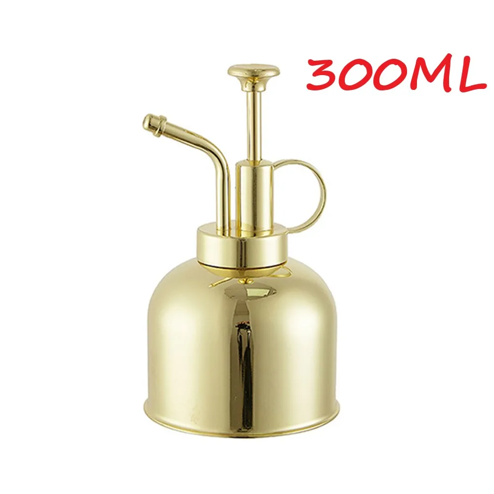 

300ML Stainless Steel Vintage Brass Watering Can Water Bottle Succulent Plants bonsai spray Sprinkling Can Garden Tool