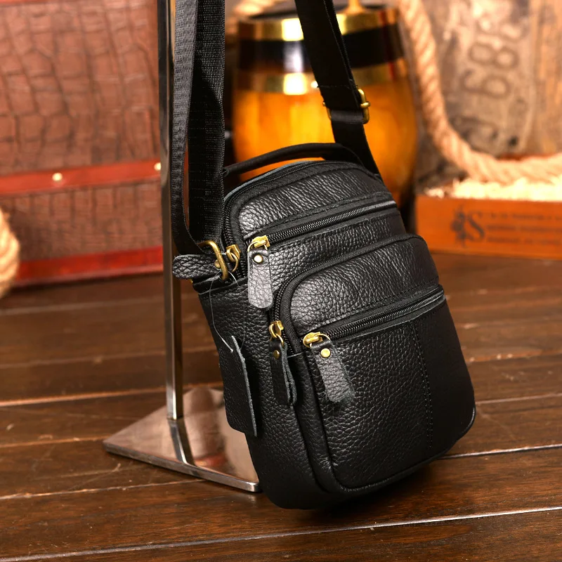 2020 летняя сумка из натуральной кожи мужская через плечо многофункциональная