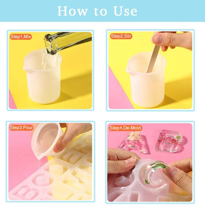 

1 Set Crystal Epoxy Resin Mold Alphabet Letter Number Pendant Casting Silicone Mould DIY Crafts Jewelry Making Tools