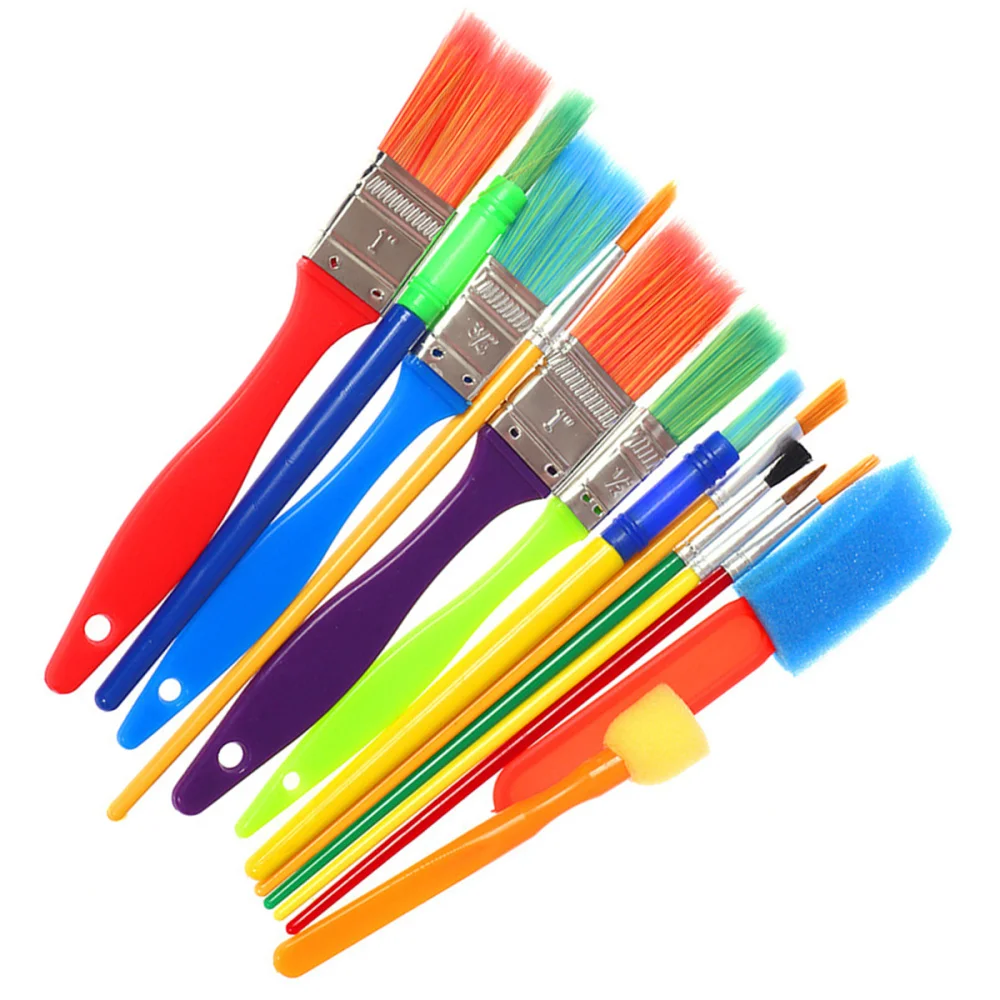 

15pcs Paint Brushes Children's Tempera and Artist Paint Brushes for Kindergarten Art Rooms Home