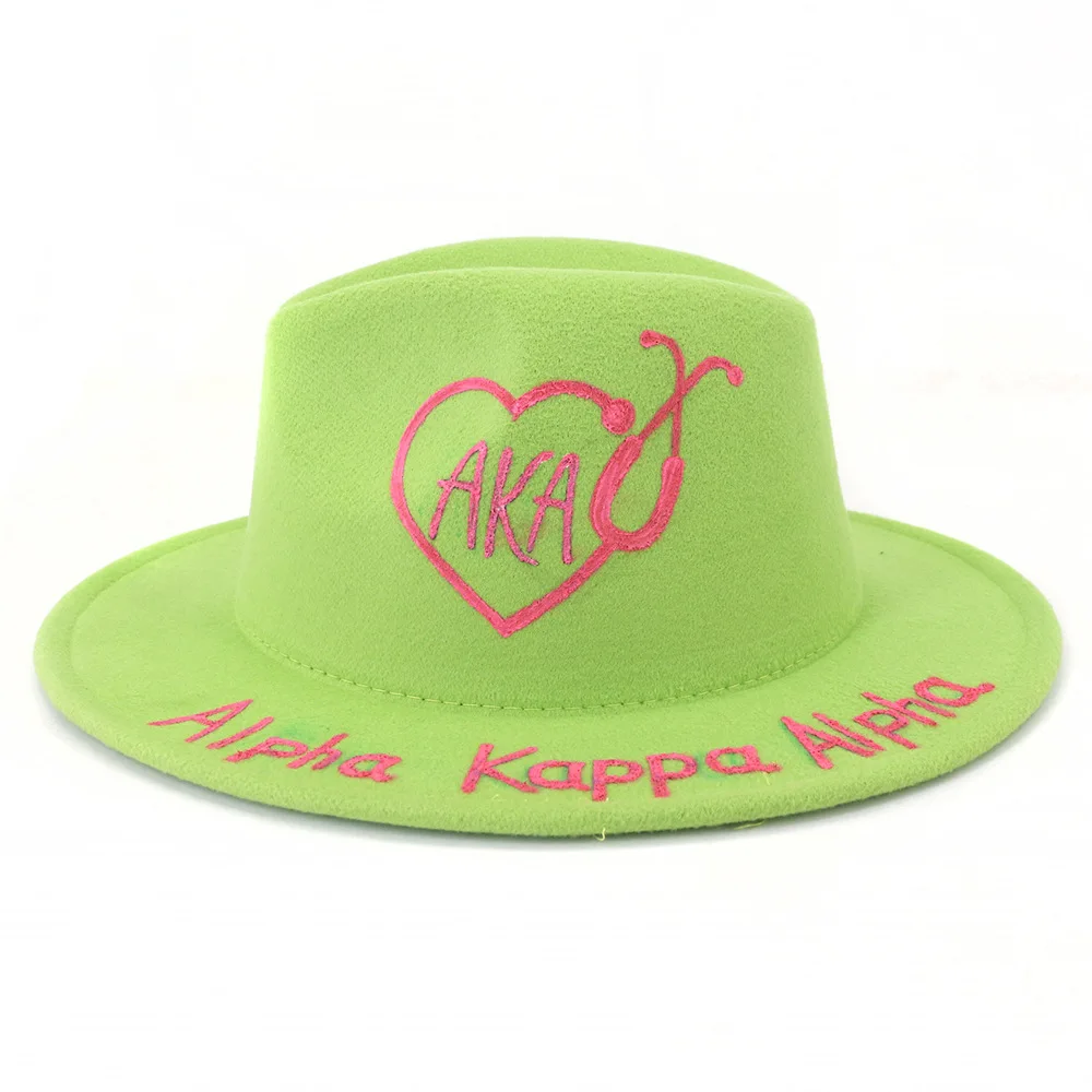 

Trendy Printed Fedora Hat Wide Brim Green Women Panama Cowboy Hat Soft Brim Sun Hat Suitable For Beach Church