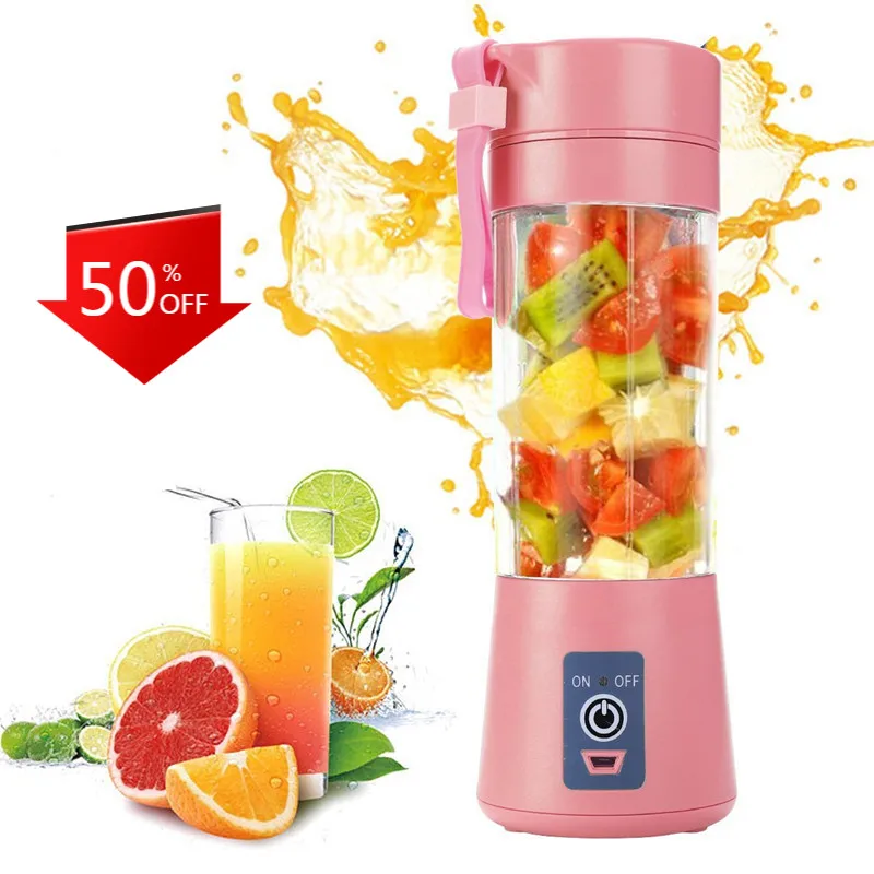 

Portable Glass Blender USB Mixer Electric Orange Juicer Machine Smoothie Blender Mini Food Lemon Squeezer Juice Press CF18