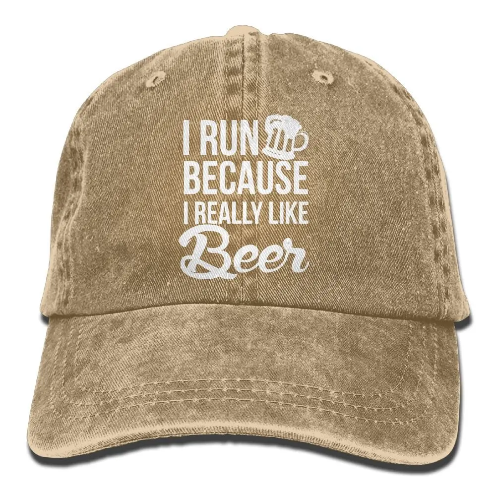 TSDFCI Run потому что мне очень нравится Beer2 унисекс бейсболка из хлопка и денима