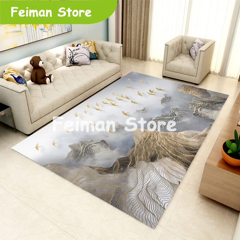 Китайский стиль цветок искусство гостиная ковер спальня Противоскользящий
