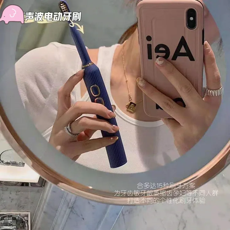 

2021 New Ultrasonic Electric Toothbrush Wireless Inductive Charging Smart 15-speed Adjustment Adult Home