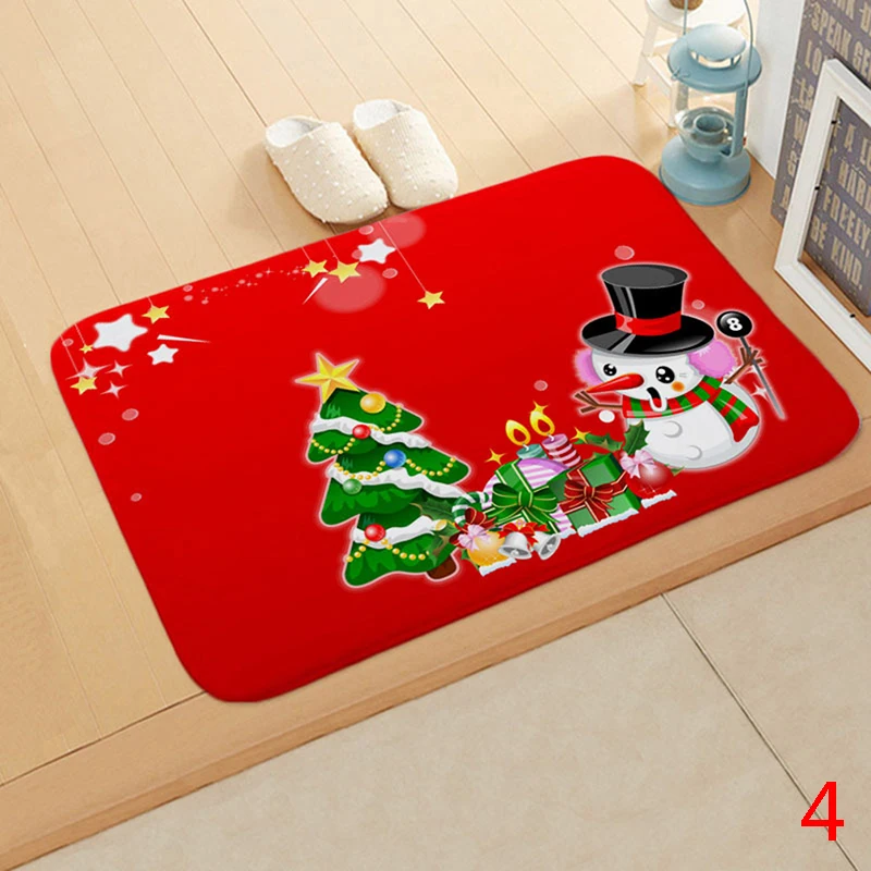 

New Christmas Mat Outdoor Carpet Doormat Santa Ornament Home Xmas Decor New Year