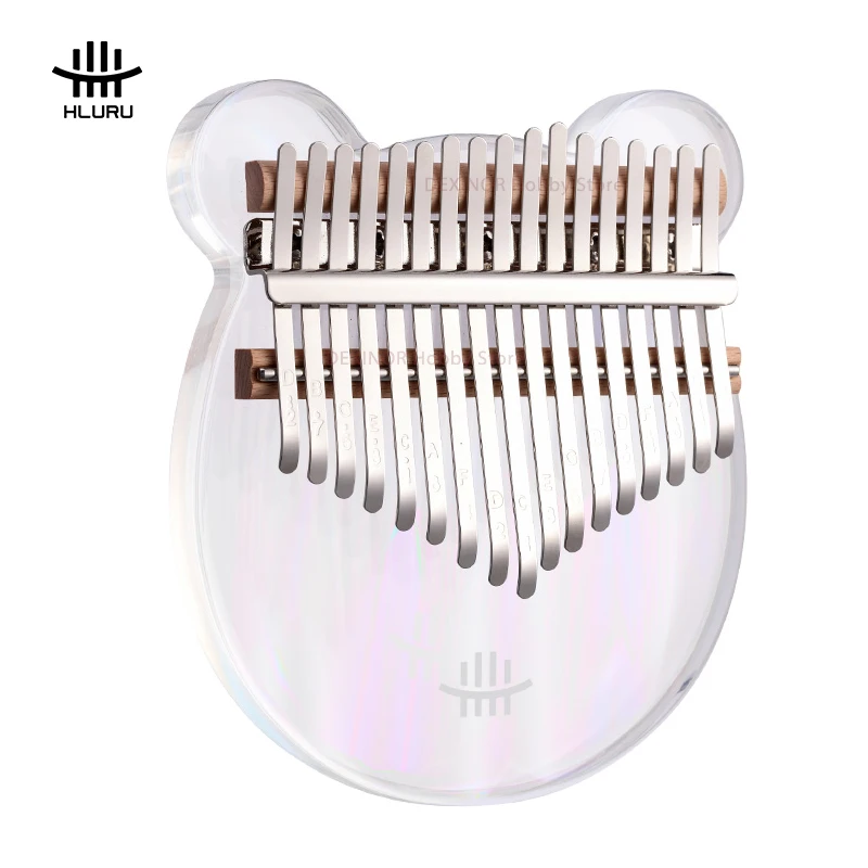 

Hluru NEW Kalimba 17 Key Crystal Transparent Thumb Piano Beginners Child Music Instrument Mbira Musical Box Gift Finger Board