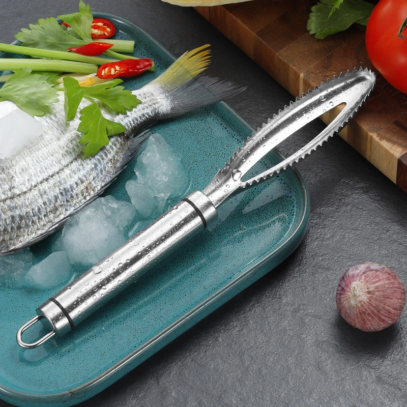Нержавеющая рыба Scraping Graters быстрое удаление рыбы очистка Овощечистка скребок
