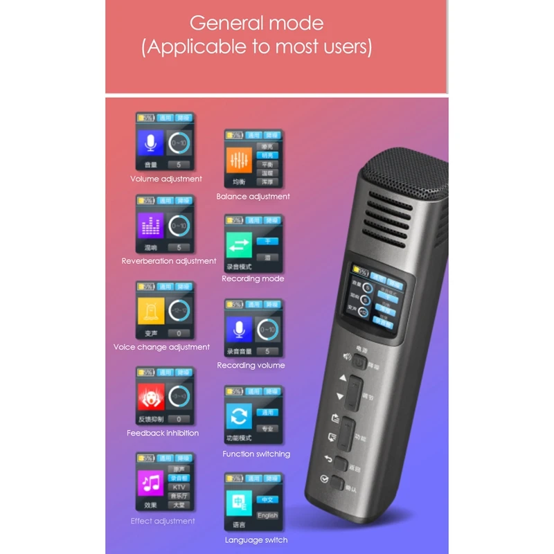 

Mobile Phone Built-in Sound Card, Live Microphone, Integrated Microphone, Universal Microphone, Singing Recording Device