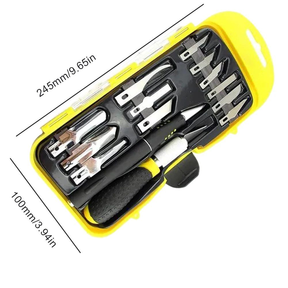 

14PCS Precision Carving Tools Set Ergonomic Design High Carbon Steel Hobby Utility DIY Scrapbooking Art Craft Fine Point Kit
