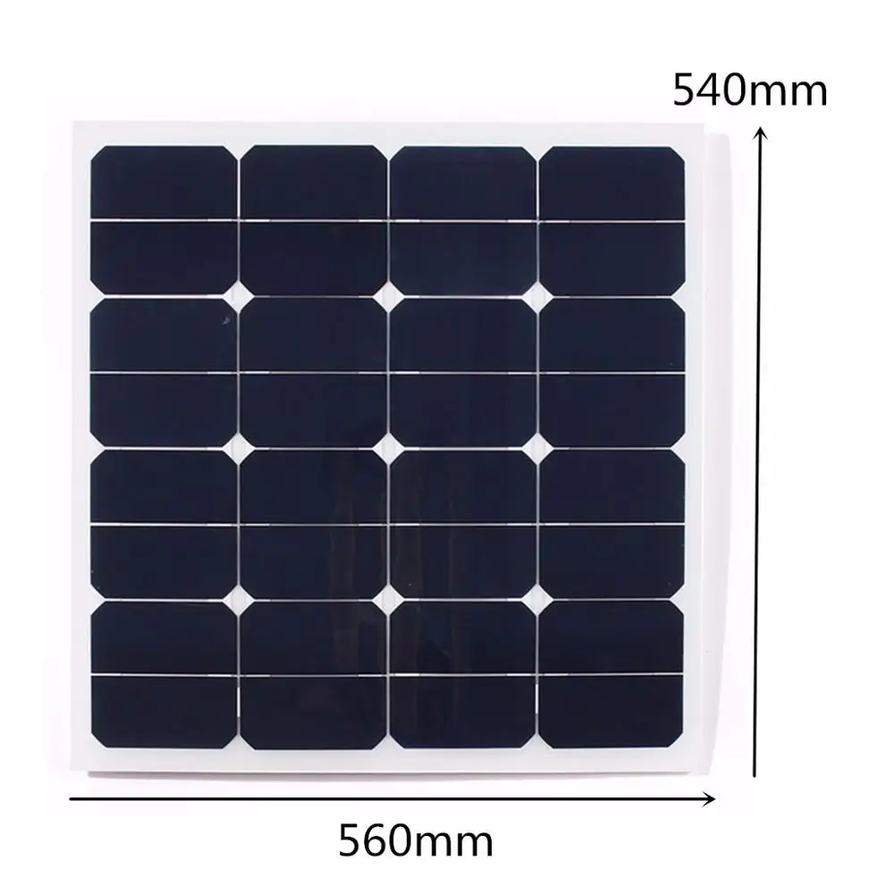 Лучшее качество Полугибкие солнечные панели Sunpower 50 Вт с монокристаллическим солнечным элементом для домашнего использования