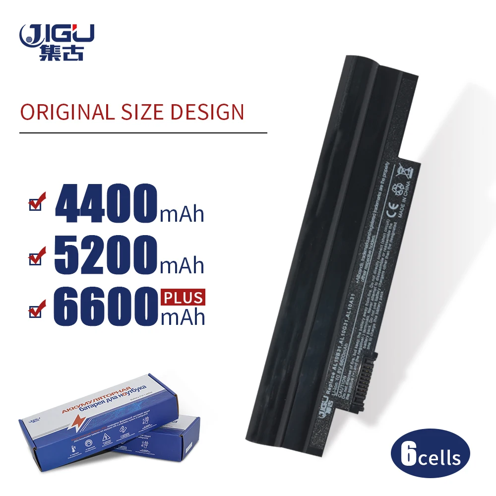 

JIGU Wholesale New Laptop Battery FOR Acer Aspire one D255 D257 D260 ,AL10A31 AL10B31 AL10G31 AK.006BT.074 ICR17/65L C.BTP00.12L