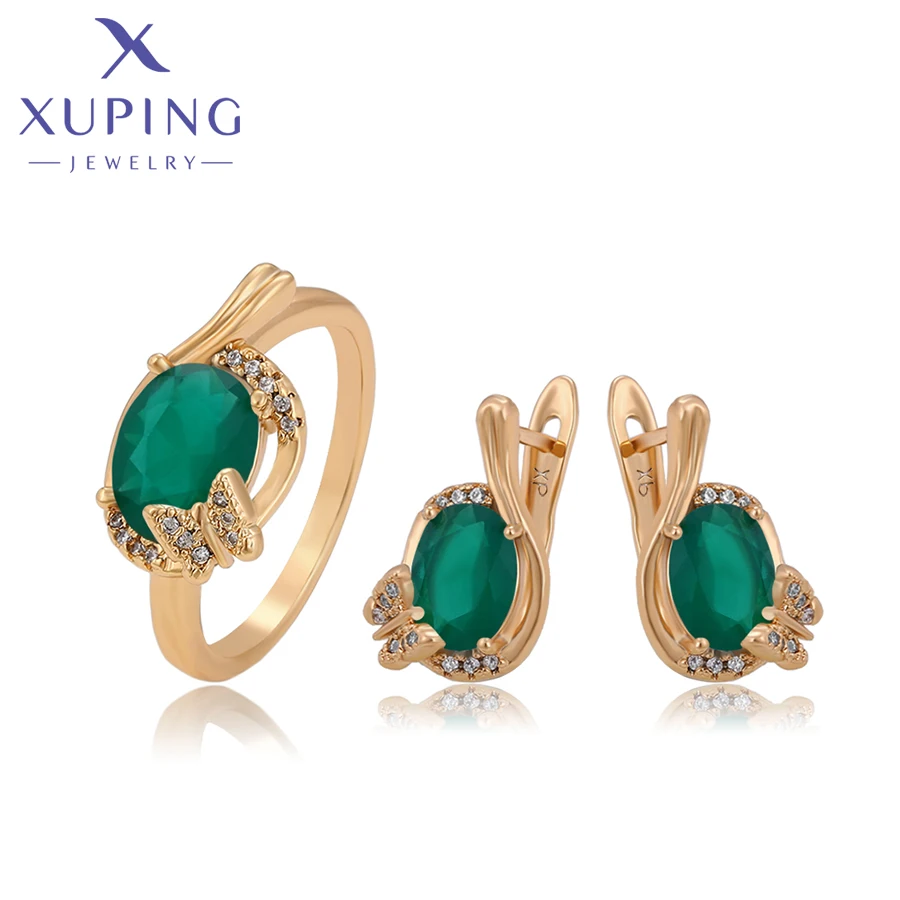 Xuping, Летняя распродажа, модные кольца и серьги в комплекте по акции для женщин ZBS676