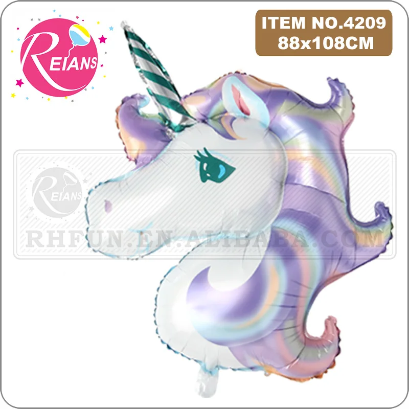 Giant animal Unicorn Balloon Party Supplies Birthday Decorations Rainbow Purple Pink Balloons kids Foil Wedding | Дом и сад