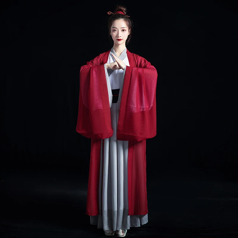 Красный рыцарский костюм ханьфу в китайском стиле одежда для выступлений и сцены