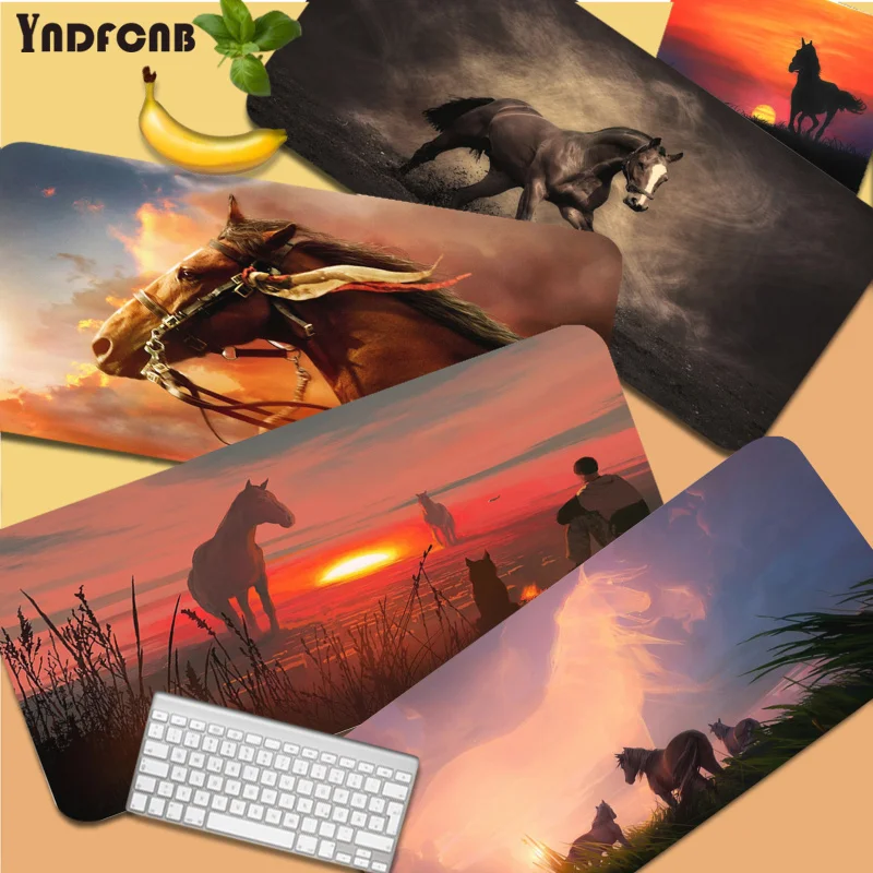 Игровой коврик для мыши с животными лошадью закатом новый дизайн | Компьютеры и