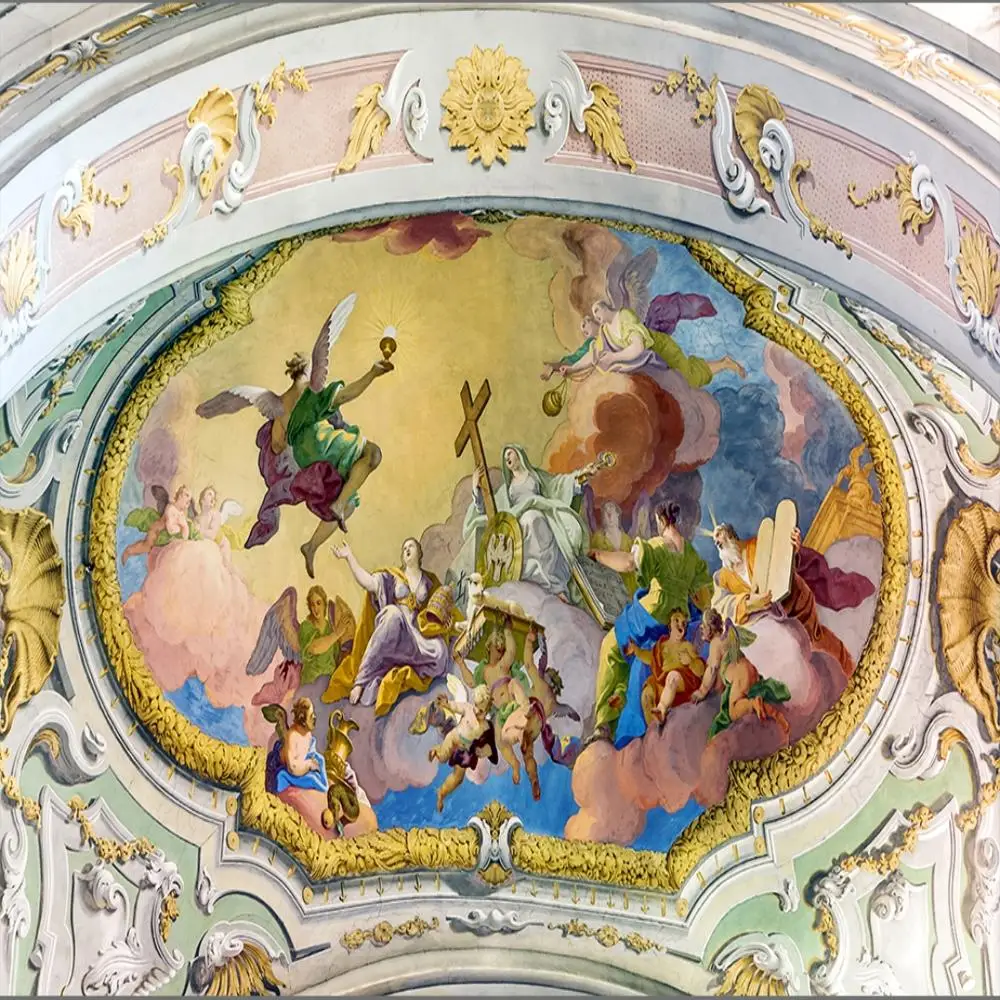 Европейские потолки Классические картина маслом Потолочная Настенная гостиная