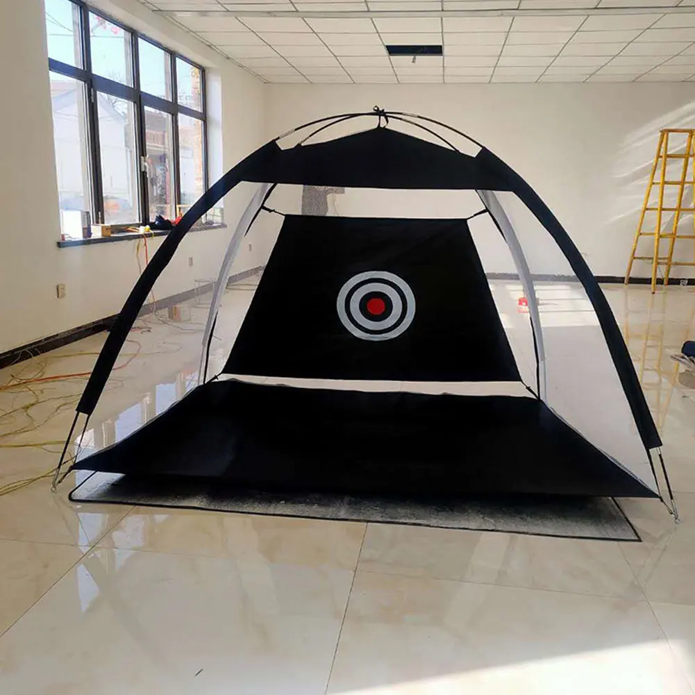 

ndoor 2M Golf Practice Net Tent Golf Hitting Cage Garden Grassland Practice Tent Golf Training Equipment Mesh Outdoor XA147A