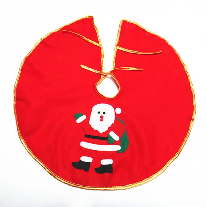 New Hot Sale Christmas Tree Skirt Red Round Cartoon Santa Claus Printed Festive Home Decorations Blanket | Дом и сад