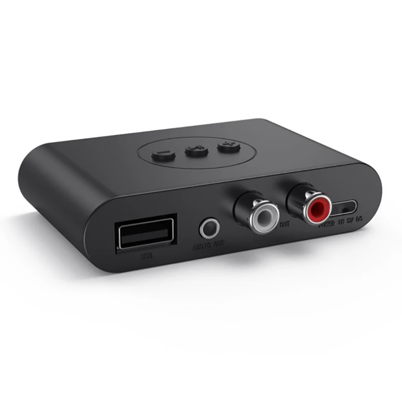 

NEW-B21 Bluetooth 5.0 Audio Receiver U Disk RCA 3.5mm Jack AUX Stereo Music Wireless Adapter with Mic for TV Car Kit Speaker