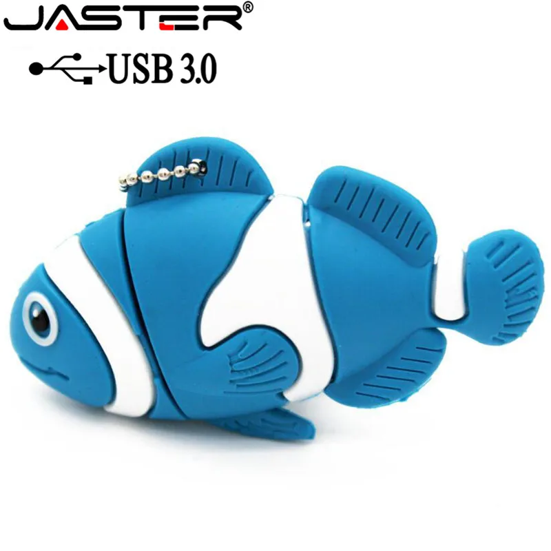 USB флеш-накопитель JASTER Usb 3 0 4 ГБ 8 16 32 64 с милыми мультяшными животными рыбками