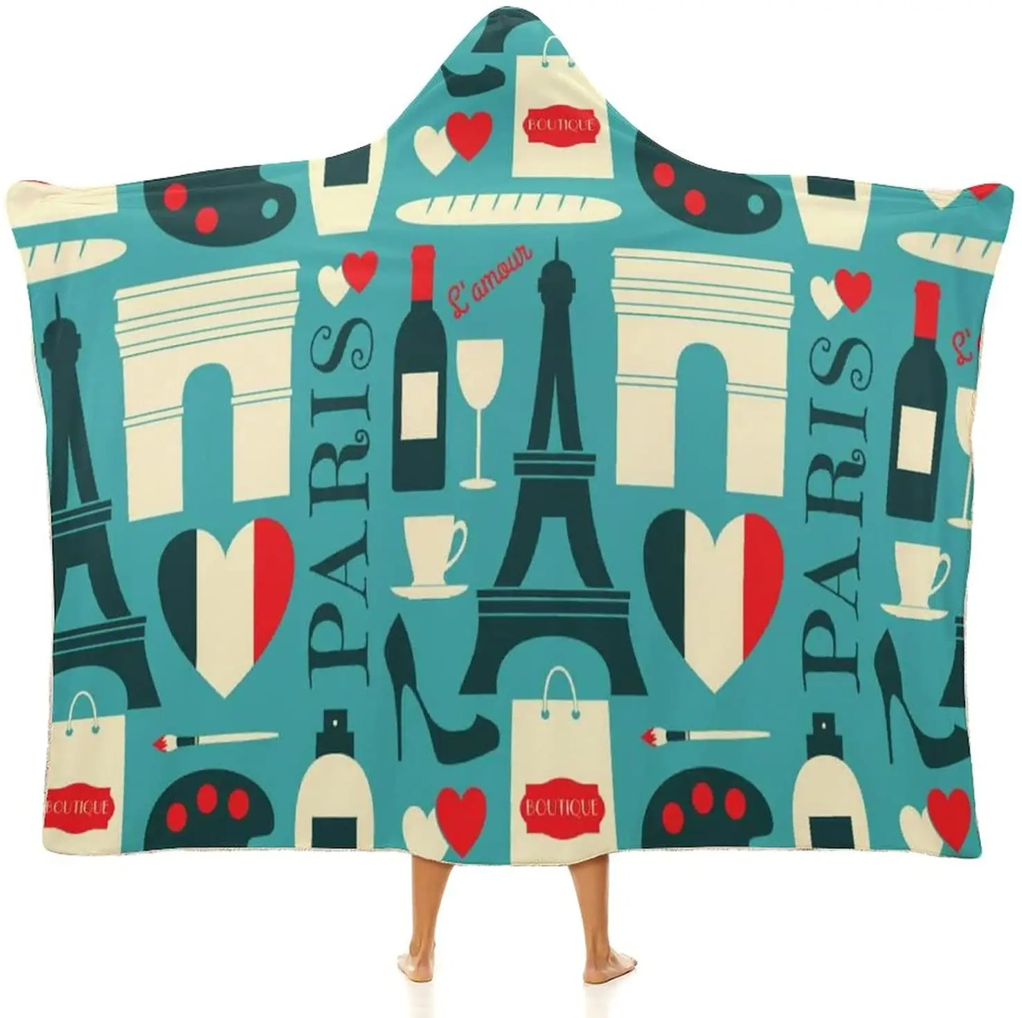 Бархатное покрывало с капюшоном для Эйфелевой башни Парижа Триумфальной арки