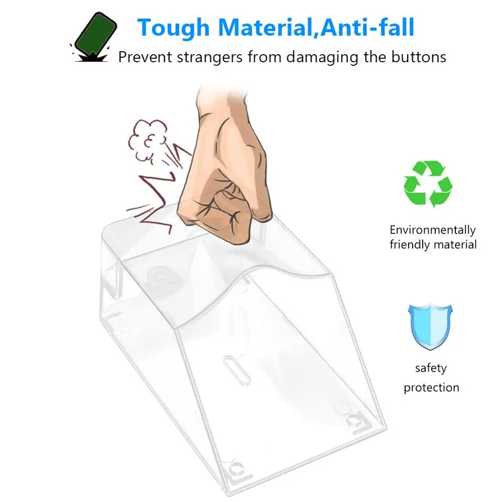

Transparent Waterproof Cover for Wireless Outdoor Doorbell Double-sided Adhesive Smart Doorbell Ring Chime Supplies
