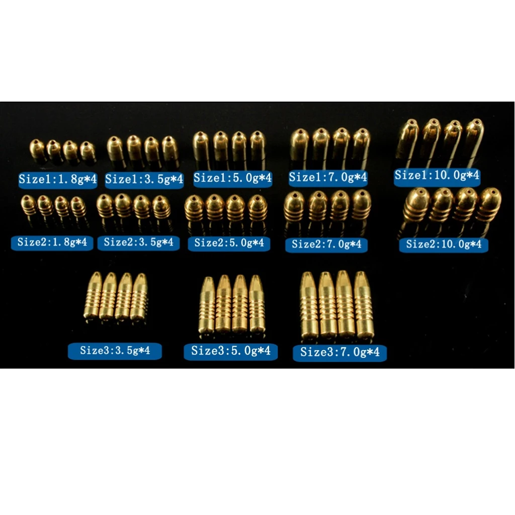 

Рыболовные грузила из меди, 52 шт., 1,8 г, 3,5 г, 5,0 г, 7,0 г, 10,0 г, латунные грузила, снасти
