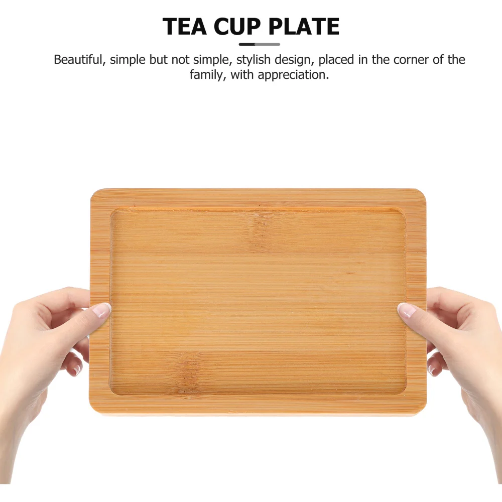 

4pcs Wooden Flowerpot Tray Flowerpot Base Plate Multipurpose Trays Snack Trays