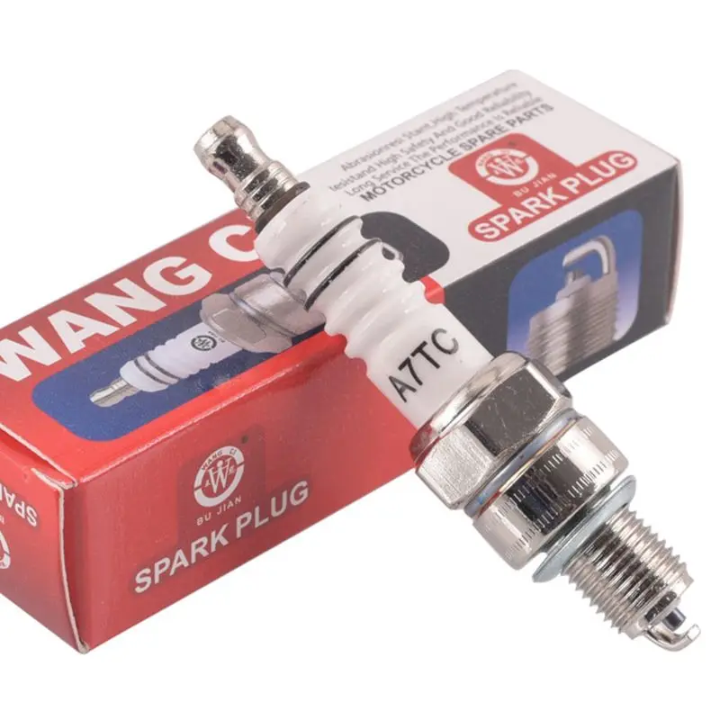 

2Pcs Metal Spark Plug A7TC 10mm Fit for Dirt Bike Moped GY6 50cc-150cc Scooter