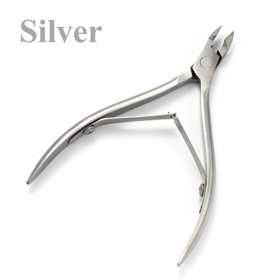 Профессиональный щипчик для кутикулы ногтей золотистый Серебристый Пинцет