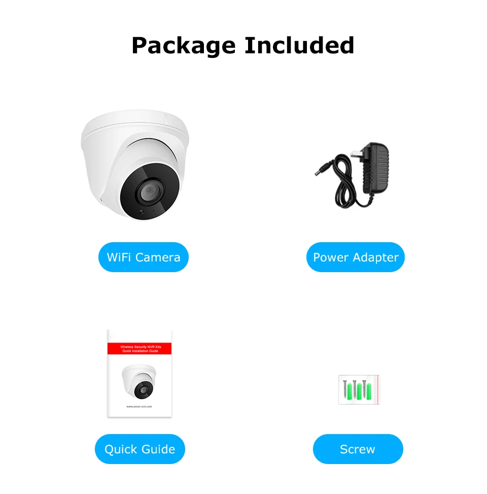 ANRAN Wifi камера IP 1080P камера видеонаблюдения домашняя HD двухсторонняя аудио беспроводная камера безопасности Onvif