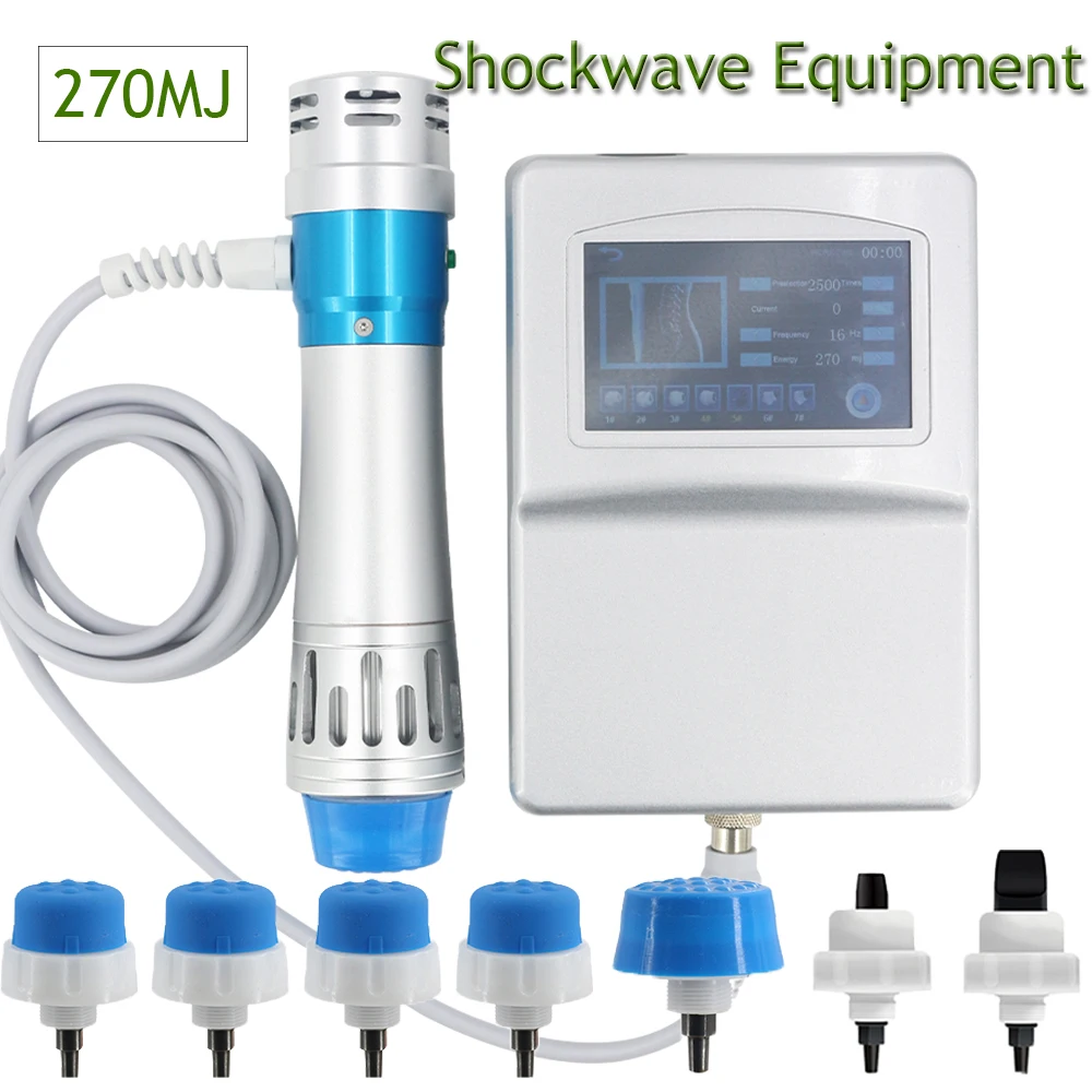 

270MJ Shock Wave Equipment For Erectile Dysfunction Pain Relief 2022 New Portable Extracorporeal Shockwave Therapy Machine CE