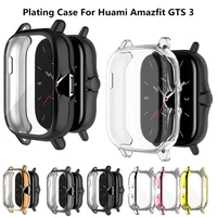 plating soft tpu cover case for huami amazfit gts 3 2 2e 2mini gts2 mini smartwatch frame shell for huami gts3 screen protector