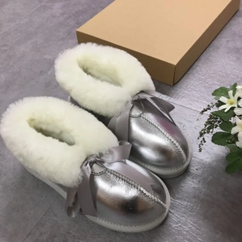

2019 New Style Women's Winter Classic Woman Snow Boots Genuine Sheepskin Warm Boots High Quality Boots Shoes