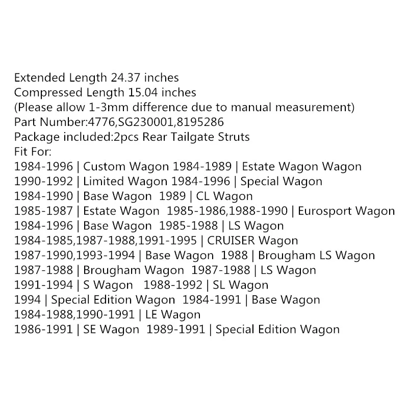 BOXI 2Qty Boot Shock Gas Spring Lift Support Prop For Opel Combo 2001-2016 Box Estate Struts | Автомобили и мотоциклы