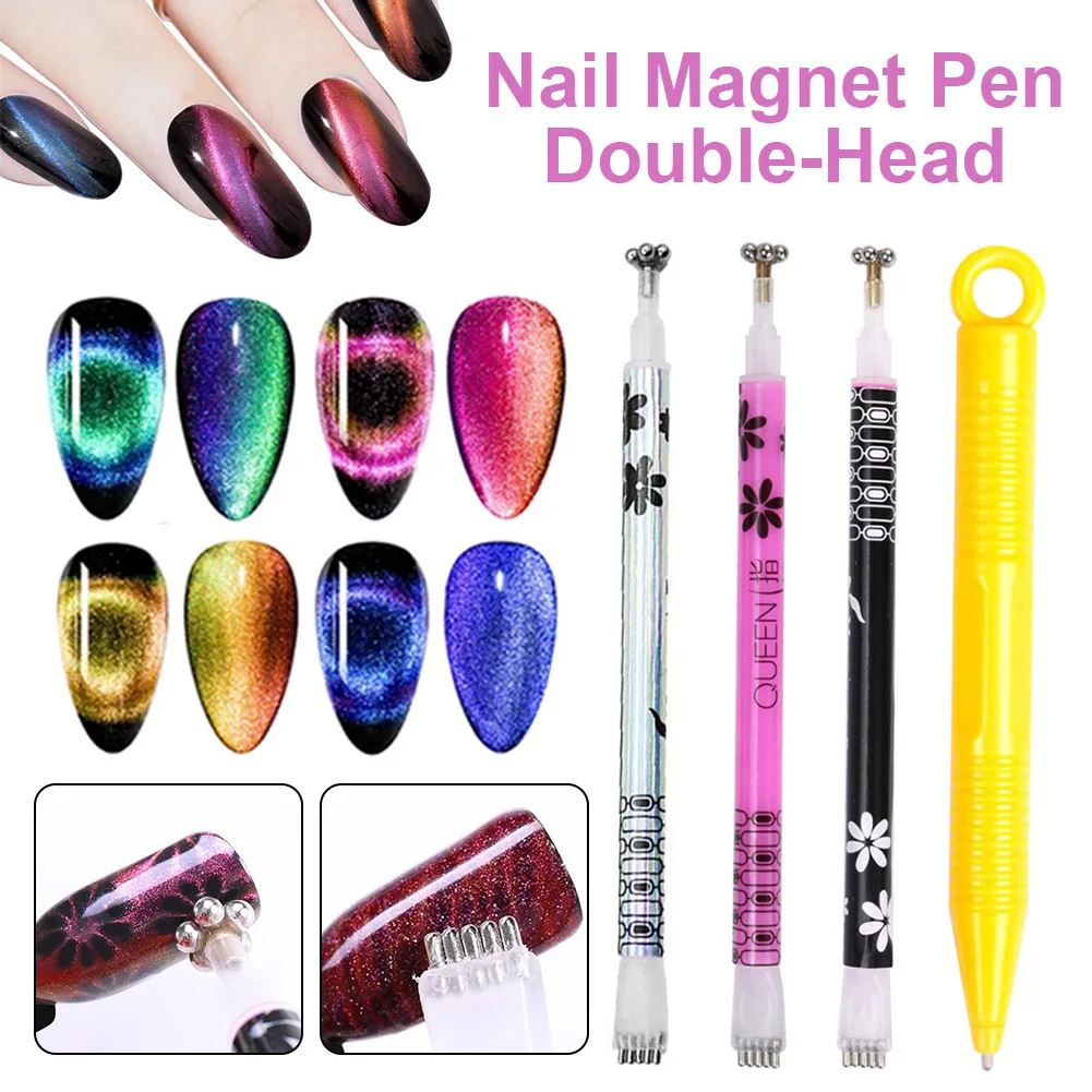 

New Hot Nail Art DIY Nail Magnet Pen Double-Head/Single-Head Nail Magnet Stick for Cat Eye Gel Polish Nail Art Nail Magnet Tool