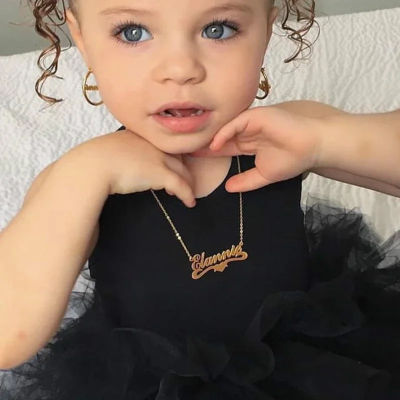 

Gold Choker Custom Personalized Name Necklace Love Heart Initials Letters Charm Lovers Jewelry Bridesmaid Gift For Women