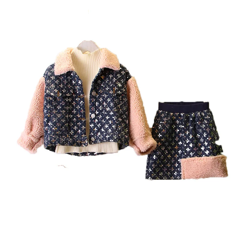 Одежда для детей Новинка 2019 года Сезон Зима Стильная джинсовая куртка с