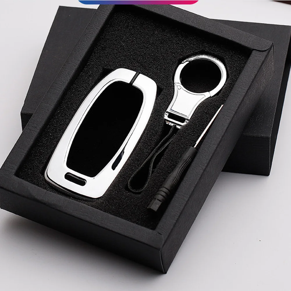 

New Zinc Alloy Car Key Case Cover Shell With Box For Range Rover Sport Evoque Freelander 2 Land Rover A9 Jaguar XE XJ XJL XF