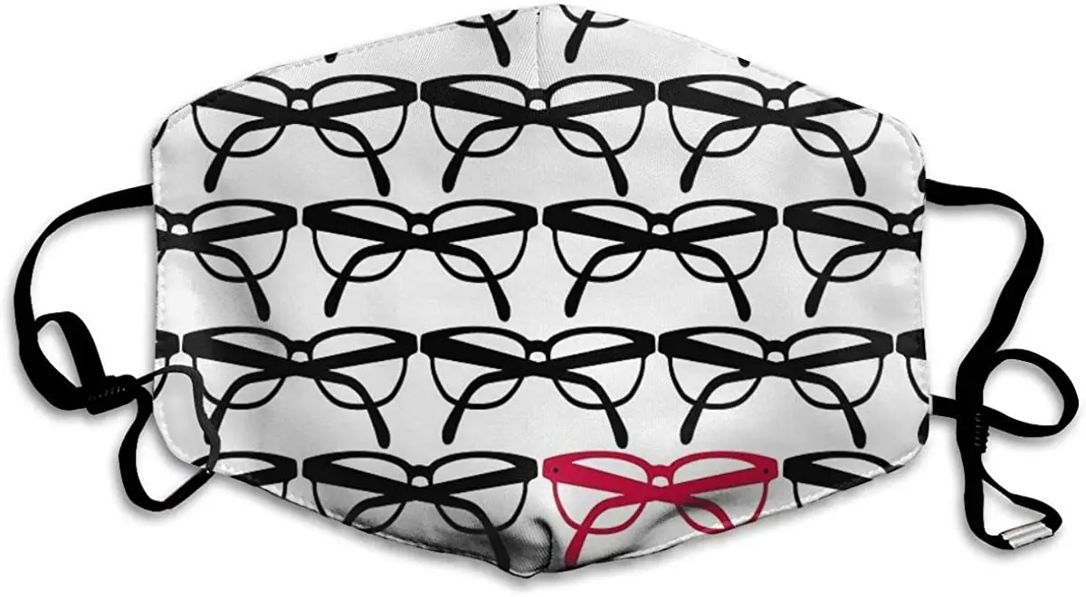 

Оптометрические оправы для очков с узором, маска для полулица с принтом, хлопковая, ветрозащитная, многоразовая, удобная, дышащая