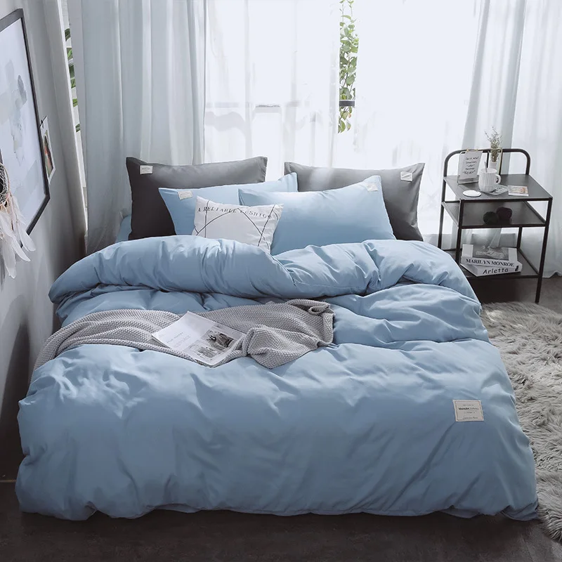

KOTUDENVY Solid Color Simple Duvet Cover Suitable For Single Double Bed Duvet Nordic Popular Dormitory Household Linen Bedding