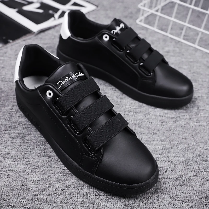 Мужские белые кроссовки на платформе повседневные плоской подошве для активного