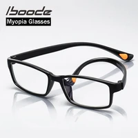 iboode ultralight tr90 myopia optical glasses frame men women square myopic eyeglasses for student with diopter 1 0 1 5 2 0 2 5